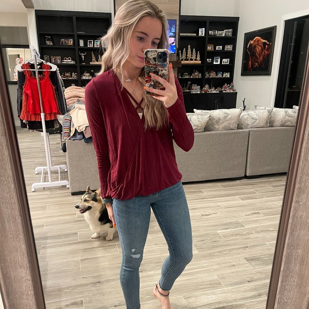 Mossimo Longsleeve crisscross top